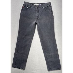 Vintage Bugle Boy 705 Jeans‎ Mens 36x32 (32x30) Gray Faded Baggy Straight Denim